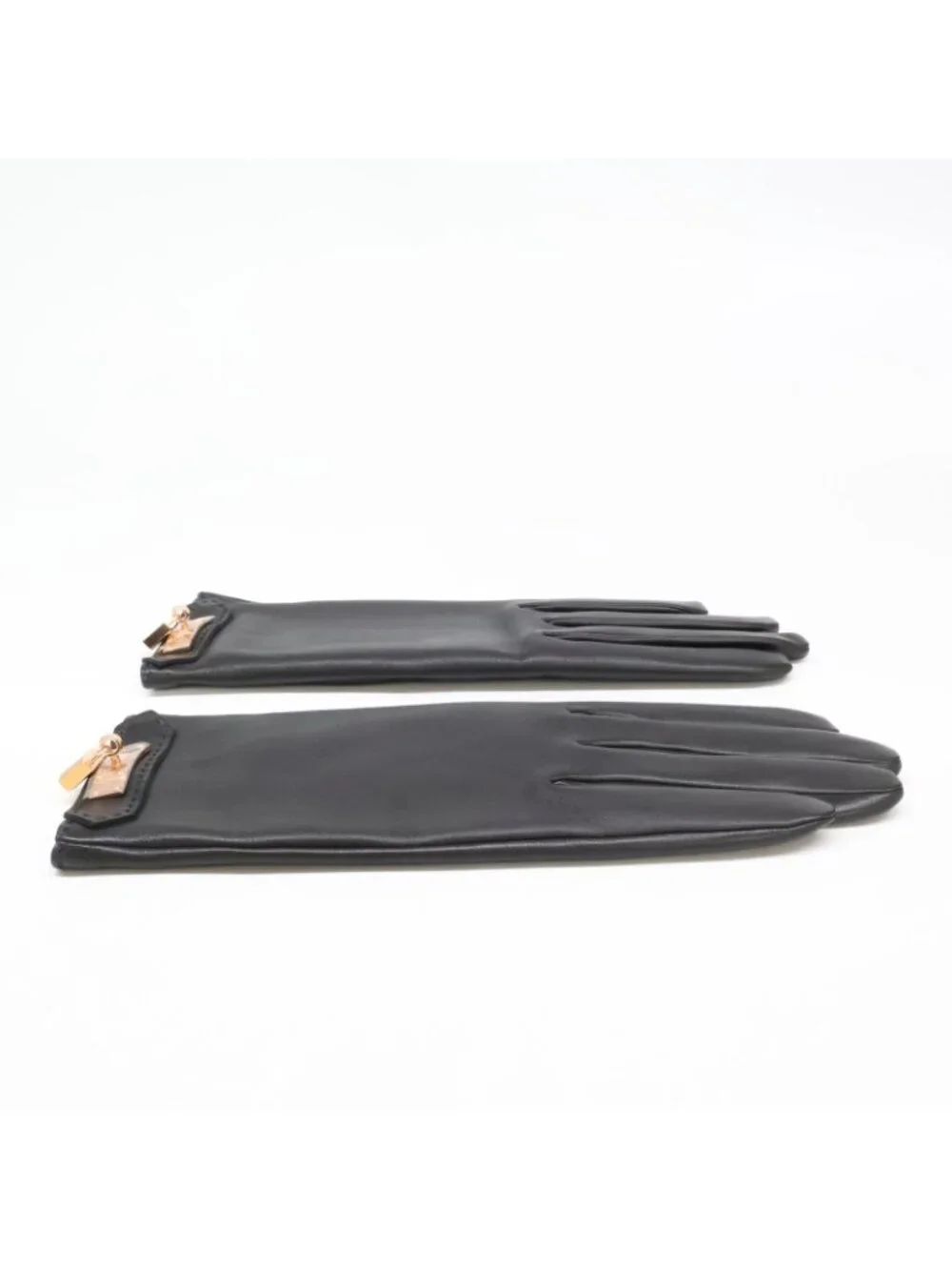 Hermes New Lambskin Lining Silk Soya Kelly Gloves 7.5